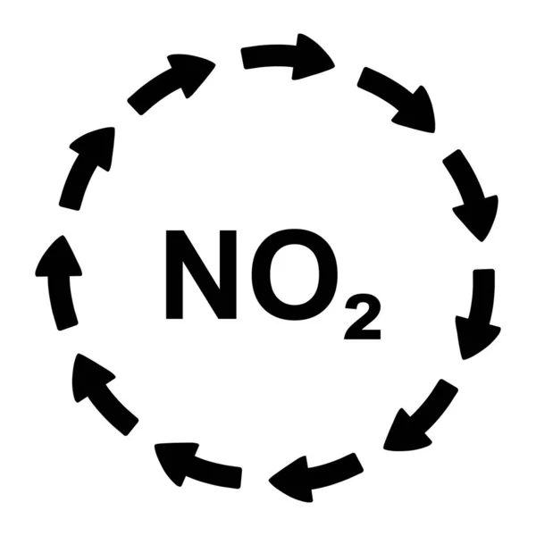 Dióxido Nitrogênio Setas Como Ilustração Vetorial — Vetor de Stock