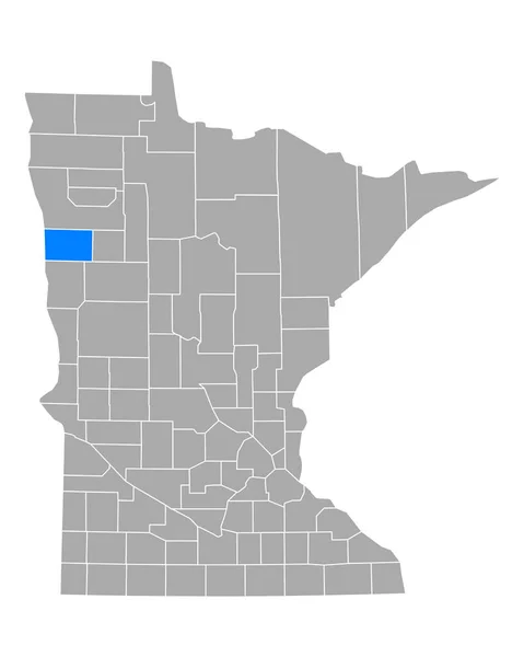 Kaart Van Norman Minnesota — Stockvector