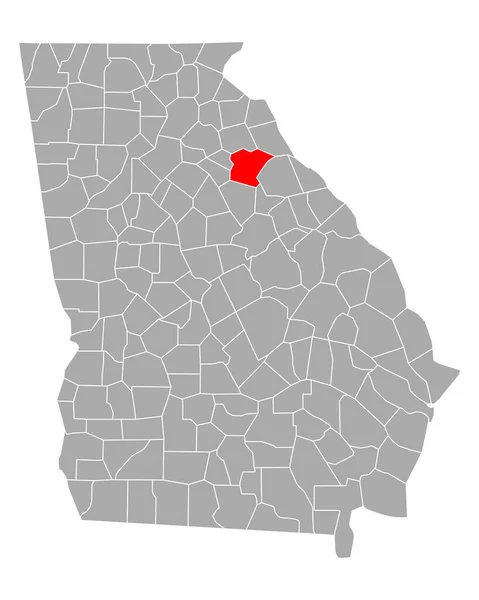 ジョージア州のオグルソープ地図 — ストックベクタ