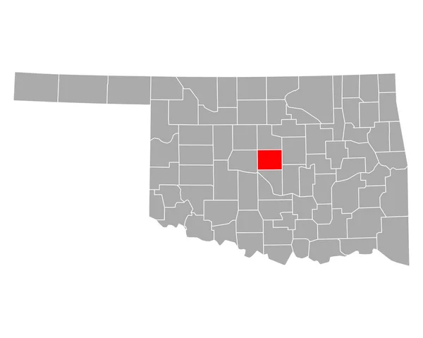 Карта Оклахоми Оклахомі — стоковий вектор