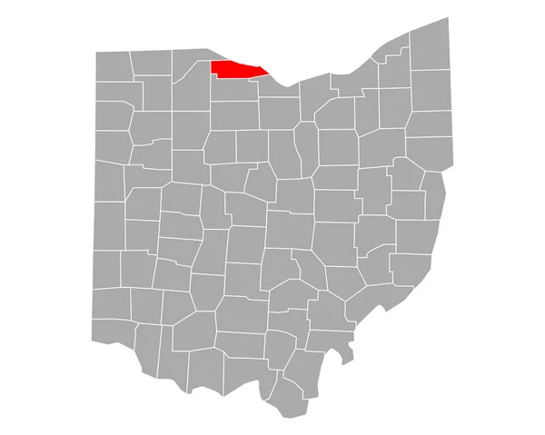 Mappa Ottawa Ohio — Vettoriale Stock