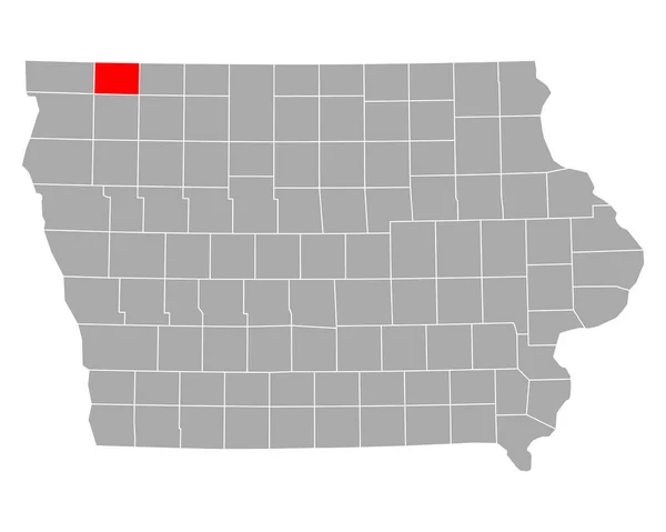 Mapa Osceola Iowa — Vector de stock