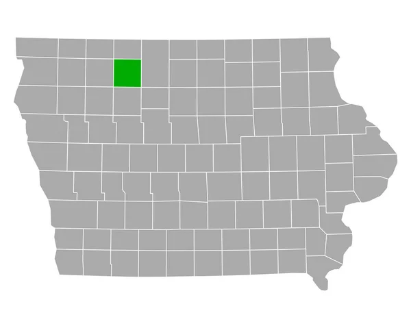 Karte Von Palo Alto Iowa — Stockvektor