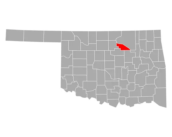 Карта Поуні Оклахомі — стоковий вектор