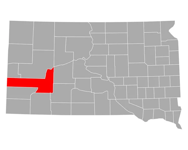 Mapa Pennington Dakota Del Sur — Archivo Imágenes Vectoriales