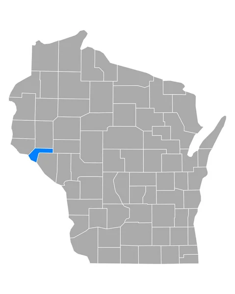 Mapa Pepin Wisconsin — Archivo Imágenes Vectoriales