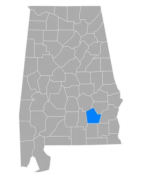 阿拉巴马州派克地图 — 图库矢量图片