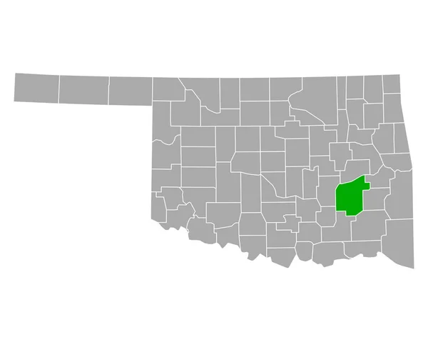 Mappa Pittsburg Oklahoma — Vettoriale Stock