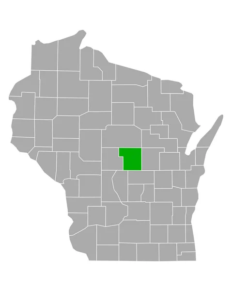 Map Portage Wisconsin — Stock Vector