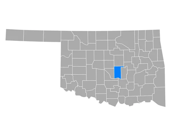 Карта Потаватомії Оклахомі — стоковий вектор