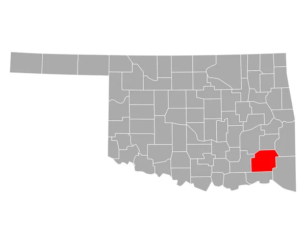 Карта Пушматаха Оклахомі — стоковий вектор