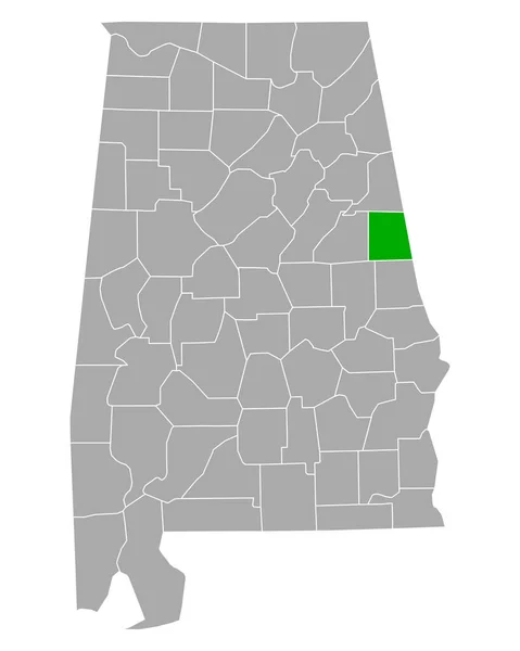 Mapa Randolpha Alabamie — Wektor stockowy