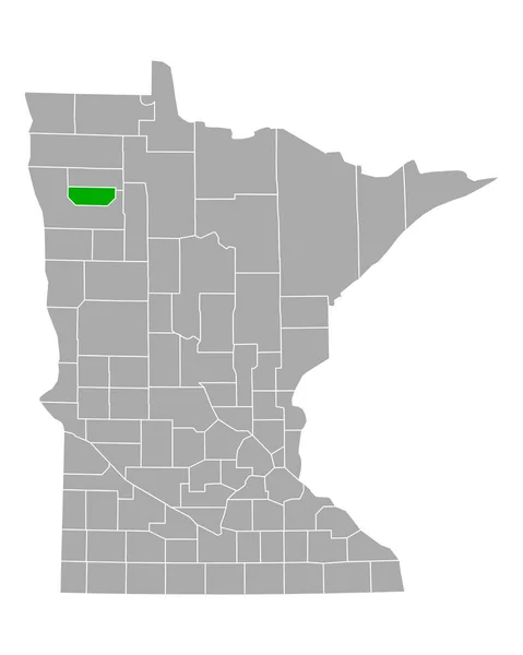 Vörös Térképe Minnesota Helységben — Stock Vector