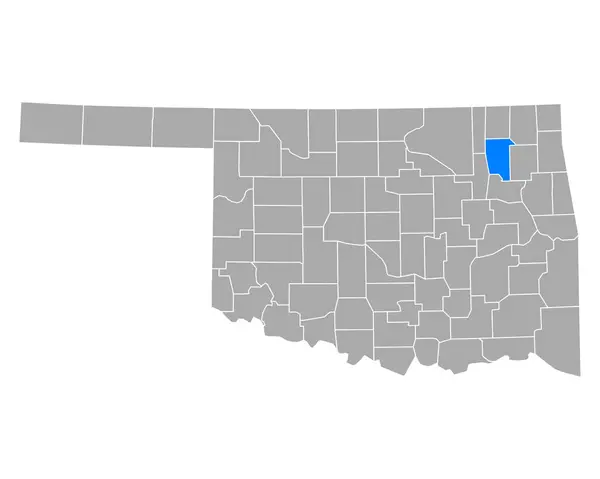 Mapa Rogers Oklahomě — Stockový vektor