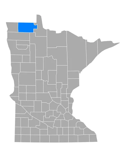Mapa Roseau Minnesota — Vetor de Stock