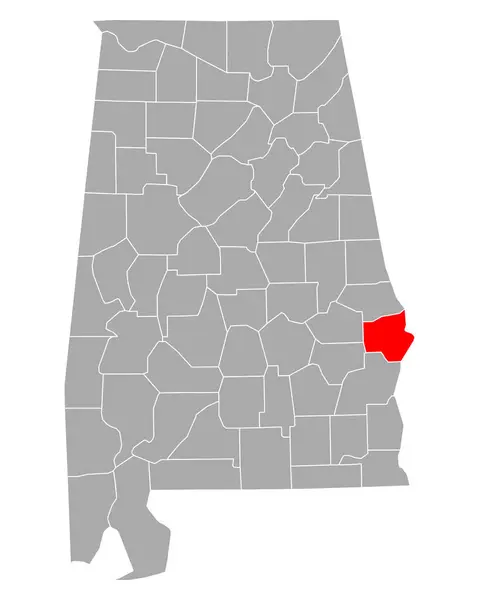 Mapa Russella Alabama — Wektor stockowy