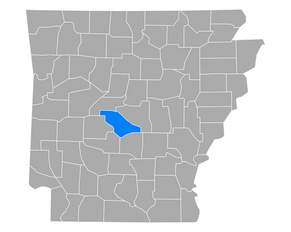 アーカンソー州のサリン地図 — ストックベクタ