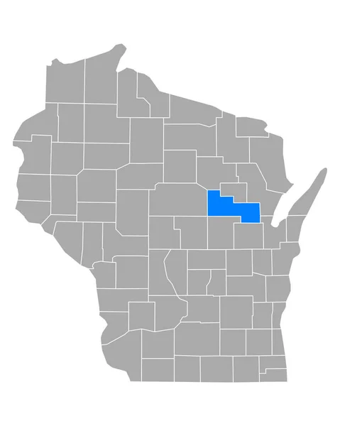 Mapa Shawano Wisconsin — Archivo Imágenes Vectoriales