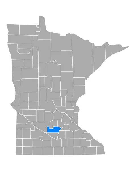 Mappa Sibley Minnesota — Vettoriale Stock