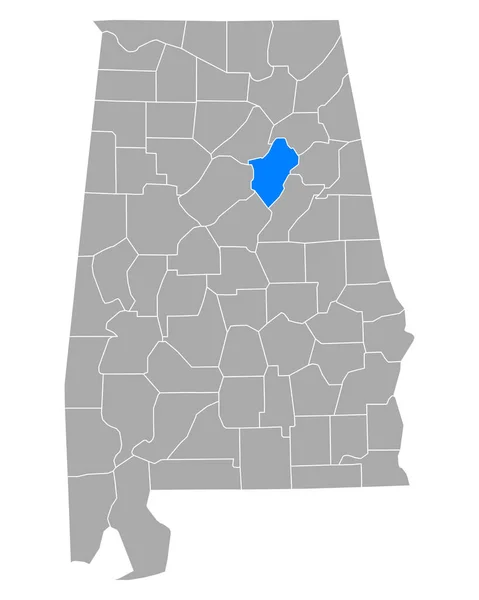 アラバマ州のセントクレア州地図 — ストックベクタ