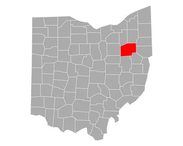 Karte Von Stark Ohio — Stockvektor