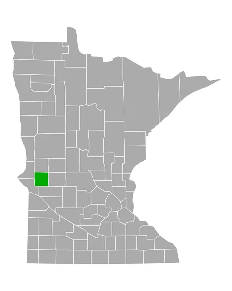 Kaart Van Stevens Minnesota — Stockvector