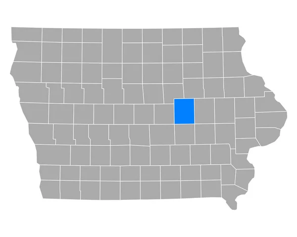 Mapa Tamy Iowa — Wektor stockowy