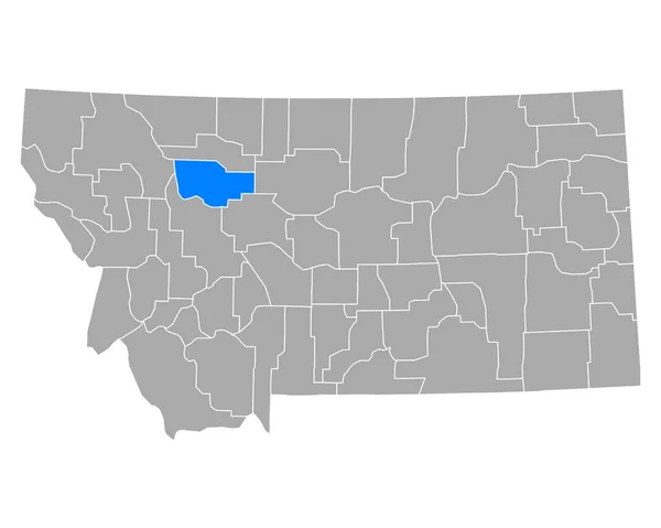 Teton Térképe Montanában — Stock Vector