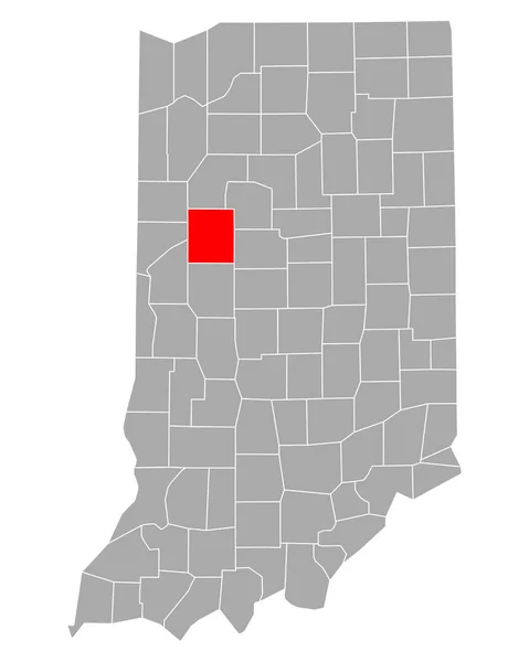 Kaart Van Tippecanoe Indiana — Stockvector