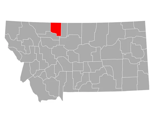 Mappa Toole Montana — Vettoriale Stock