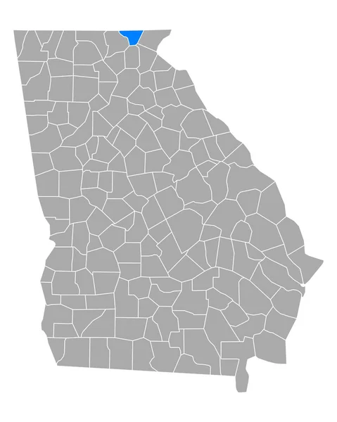 Map Towns Georgia — Stock Vector