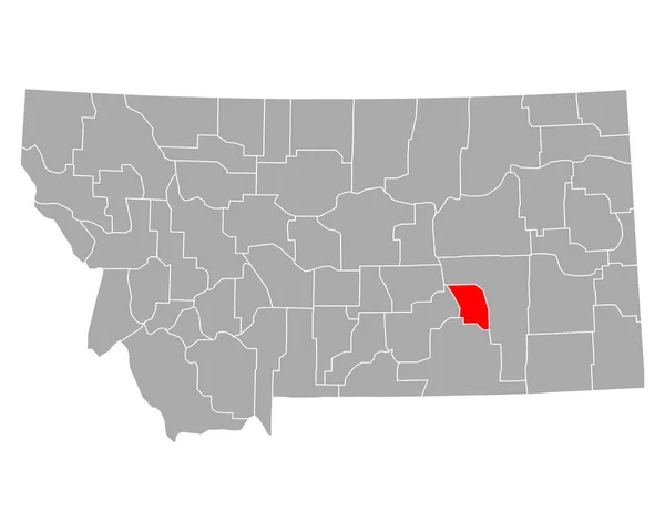 Karte Des Schatzes Montana — Stockvektor
