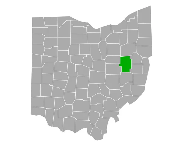 Mapa Tuscarawas Ohio — Archivo Imágenes Vectoriales