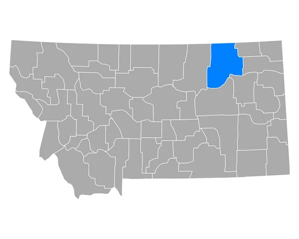 Mapa Valle Montana — Vector de stock