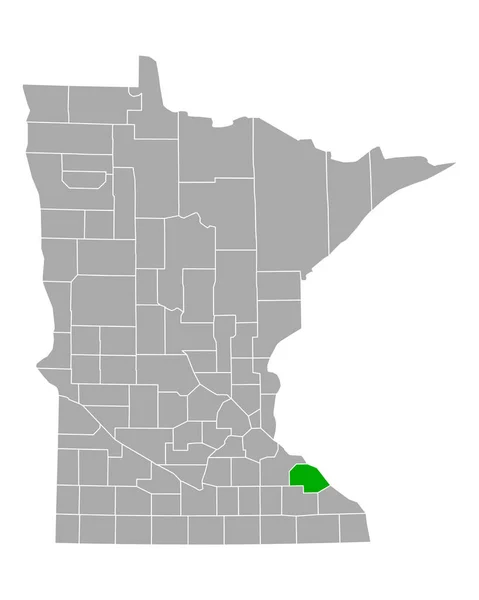 Mapa Wabashy Minnesota — Wektor stockowy