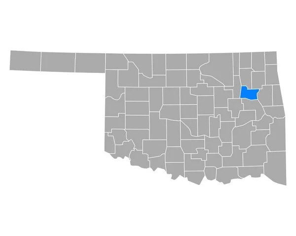 Mapa Wagoneru Oklahomě — Stockový vektor