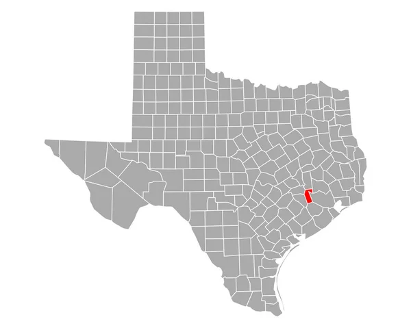 Mappa Waller Texas — Vettoriale Stock