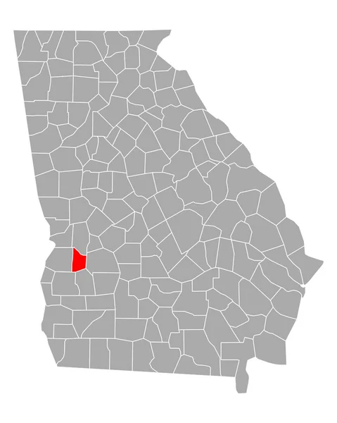 Mapa Webster Georgia — Vector de stock