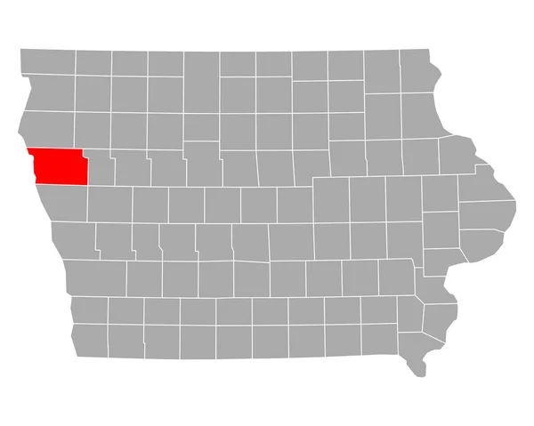 Map Woodbury Iowa — Stock Vector
