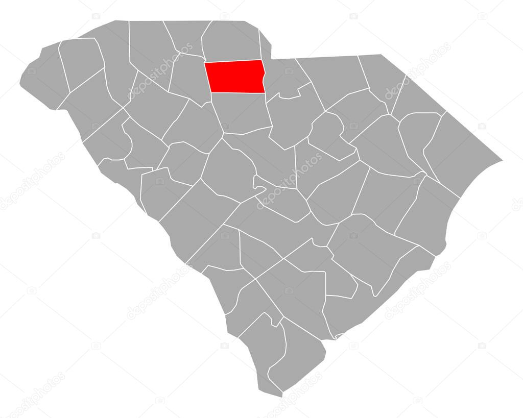Map of Chester in South Carolina