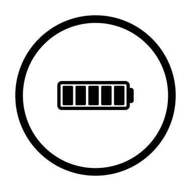 Pil ve daire vektör illüstrasyonu olarak