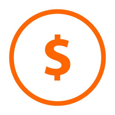 Vektör illüstrasyonu olarak dolar ve daire