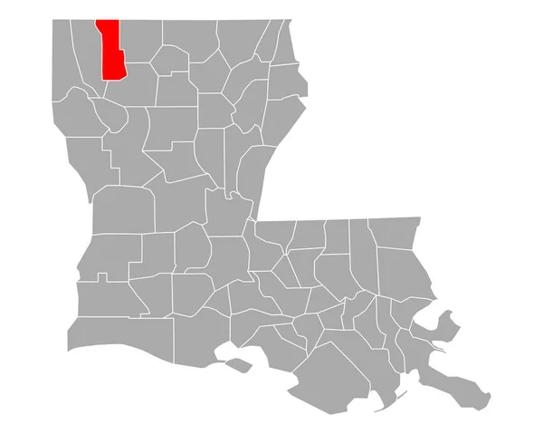 Карта Уэбстера Луизиане — стоковый вектор