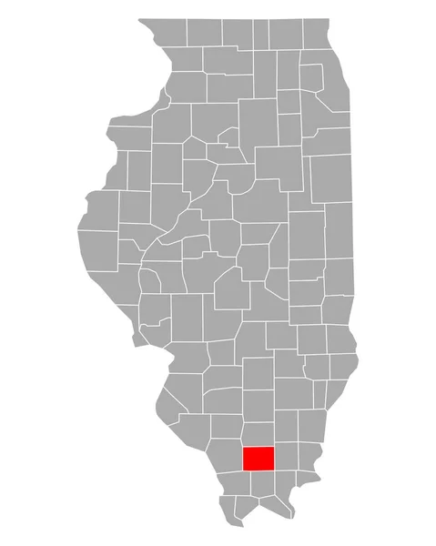 Mapa Williamsonu Illinois — Stockový vektor