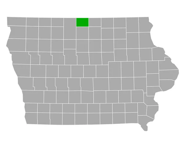 Mapa Agronegócio Iowa — Vetor de Stock