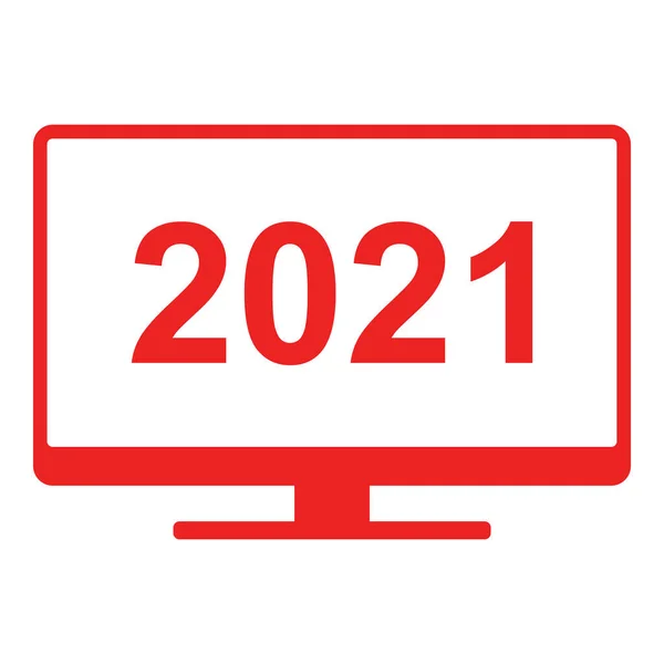 2021 Рік Екран Векторна Ілюстрація — стоковий вектор