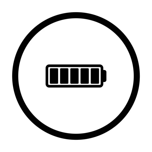 Batterie Und Kreis Als Vektorillustration — Stockvektor