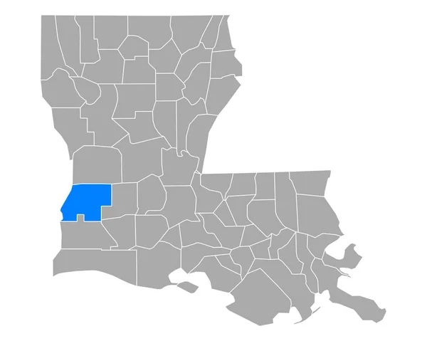 Карта Борегара Луизиане — стоковый вектор