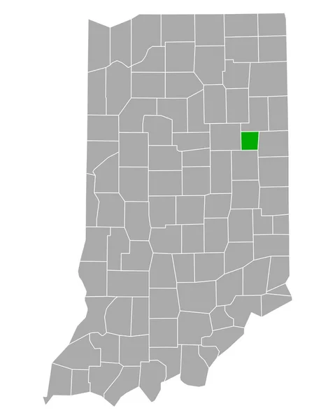 Indiana Daki Blackford Haritası — Stok Vektör