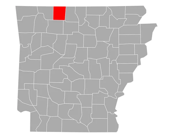 Mapa Boone Arkansas —  Vetores de Stock